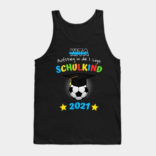 Schulkind 1. Klasse 2021 Einschulung Kind Fußball Tank Top